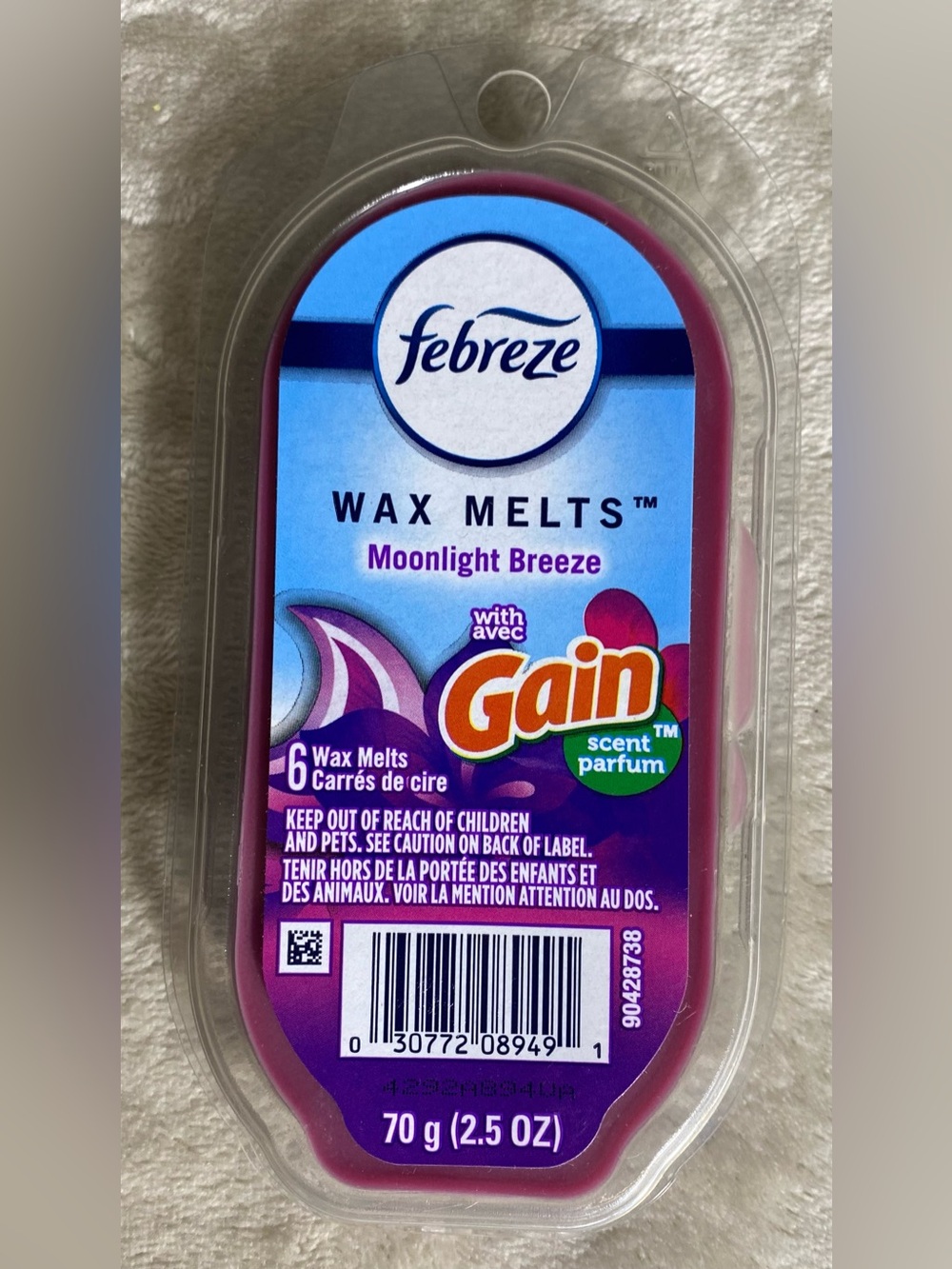 Febreze Wax Melts Gain Moonlight Breeze 1 Pack Of 6 Total Wax Cubes